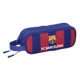 Trousse Fourre-Tout Double F.C. Barcelona 24/25 Bordeaux Blue marine 21 x 8 x 6 cm