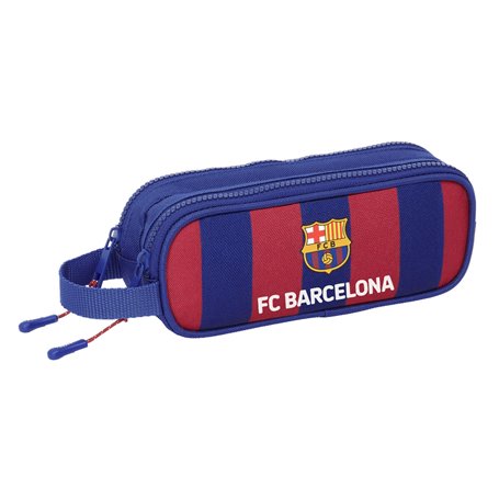 Trousse Fourre-Tout Double F.C. Barcelona 24/25 Bordeaux Blue marine 21 x 8 x 6 cm