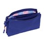 Trousse Fourre-Tout Triple F.C. Barcelona 24/25 Bordeaux Blue marine 22 x 12 x 3 cm