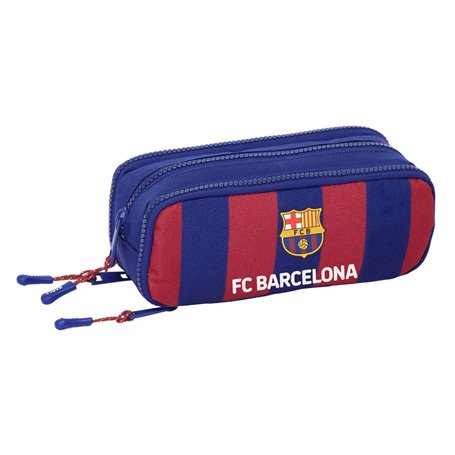 Trousse Fourre-Tout Triple F.C. Barcelona 24/25 Bordeaux Blue marine 21 x 8 x 8 cm