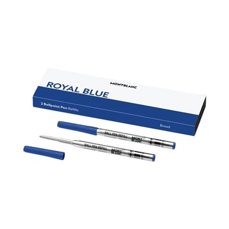 Recharge pour stylo Montblanc ROYAL BLUE - REFILLS  BALL PEN - BROAD - 2 PCS Bleu 2 Unités