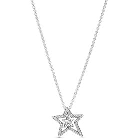 Collier Femme Pandora PAVE ASYMMETRIC STAR COLLIER