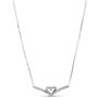 Collier Femme Pandora SPARKLING WISHBONE HEART