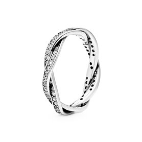 Bague Femme Pandora SPARKLING TWISTED LINES - RING - SIZE 52