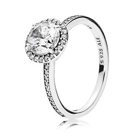 Bague Femme Pandora SILVER - RING WITH CLEAR CUBIC ZIRCONIA - SIZE 50