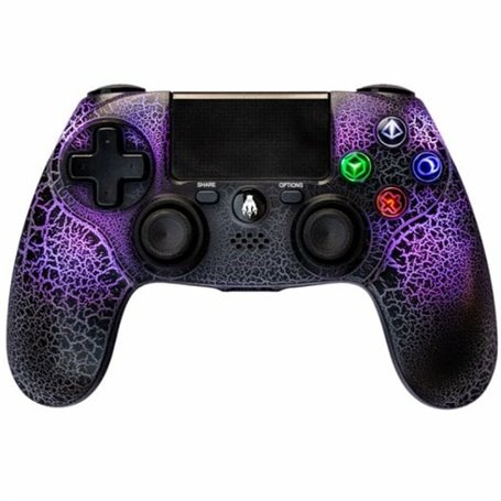 Commande Gaming Sans Fil Indeca RGB T-REX Violet PlayStation 4