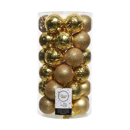 Boules de Noël Decoris 37 Pièces Or Doré Ø 6 cm