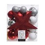 Boules de Noël Decoris 33 Pièces Rojo/Blanco