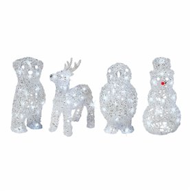 Figure décorative de jardin Lumineo 491031 Noël animaux 17 x 12 x 23 cm