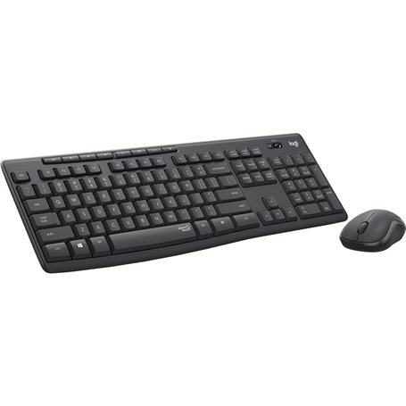 Logitech MK295 Silent Wireless Combo clavier Souris incluse USB QWERTY US International Graphite