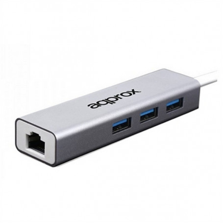 Adapteur réseau approx! APPC07GHUB LAN 10/100/1000 USB 3.0 Gris 45,99 €