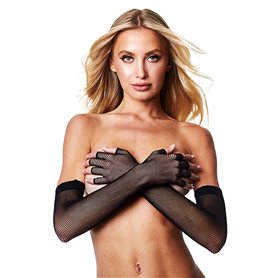 Gants Baci Lingerie Fingerless Fishnet Opera Noir