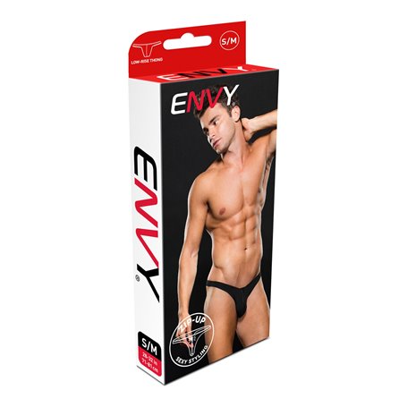 Tanga Envy Lowrise Zip Noir S/M