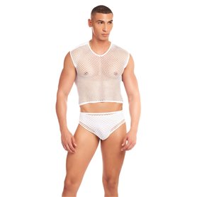 Ensemble de Lingerie Rainbow Party Blanc L/XL