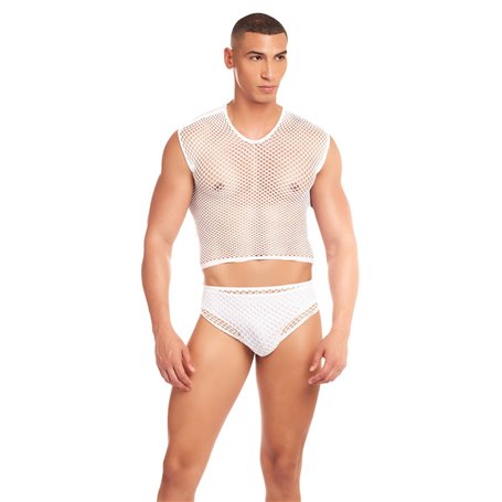 Ensemble de Lingerie Rainbow Party Blanc L/XL