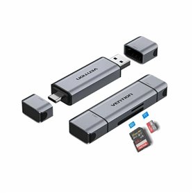 Vention CLKB0 lecteur de carte mémoire USB 3.2 Gen 1 (3.1 Gen 1) Type-A/Type-C Noir