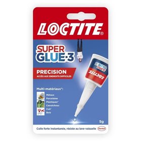 Colles cyanocrylates - LOCTITE - SUPERGLUE-3P - Précision - Bouteille 5 g