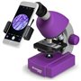 Microscope 40x-640x - BRESSER JUNIOR - Éclairage LED - kit d'expérimentation - violet