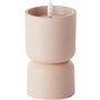 Lampe de table d'extérieur - BRILLIANT - LOVERE - Forme bougie - Plastique - 3 W - Beige et brun clair