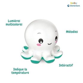 Jouet de bain interactif Baby Clementoni - Colin le poulpe lumineux et musical