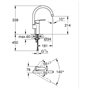 Mitigeur d'évier tube pivotant WAVE COSMOPOLITAN monocommande - GROHE - 32449-001