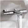 GROHE Mitigeur thermostatique Bain / Douche Precision Trend, protection anti-brûlure, raccord fileté 1/2, chromé, 342270