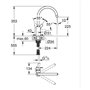 Mitigeur de cuisine - GROHE Get - Chromé - Bec en C - Bec Haut - Rotation 150°