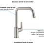 Mitigeur monocommande Evier - GROHE - Supersteel - Pivotant - Hauteur 310mm