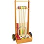 Jeu de croquet en bois pour enfants - JEUJURA - 4 joueurs - Chariot en bois