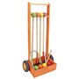 Jeu de croquet en bois pour enfants - JEUJURA - 4 joueurs - Chariot en bois