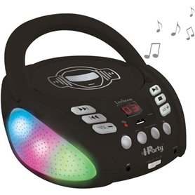 Lecteur CD Bluetooth LEXIBOOK iParty avec Effets Lumineux et USB - Pour Enfant - Noir