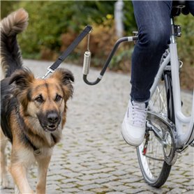 TRIXIE Ensemble laisse de vélo pour chien Forme en U Noir