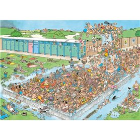 Puzzle de 1000 pièces Jumbo Jan van Haasteren - Plongée dans la piscine - PileUp