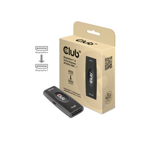 CLUB3D DP 1.4 4K120HZ HDR ACTIVE REPEATER F/F displayport Noir