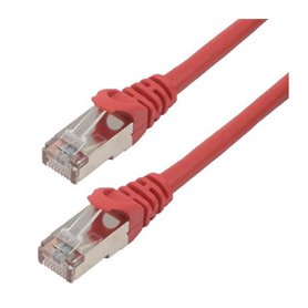 MCL 2m Cat6a S/FTP câble de réseau Rouge S/FTP (S-STP)