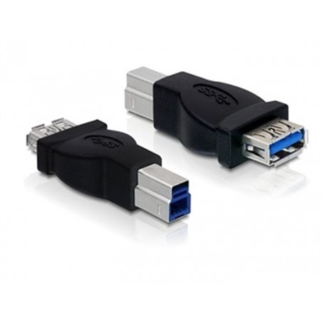 DeLOCK USB 3.0 Adapter USB 3.0-B M USB 3.0-A FM Noir