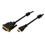 LogiLink 2m HDMI/DVI-D Noir