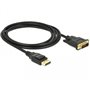 DeLOCK 85313 câble vidéo et adaptateur 2 m DisplayPort DVI-D Noir