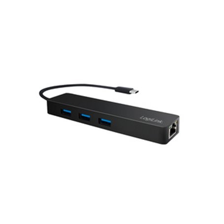 LogiLink UA0313 station d'accueil USB 3.2 Gen 1 (3.1 Gen 1) Type-C Noir