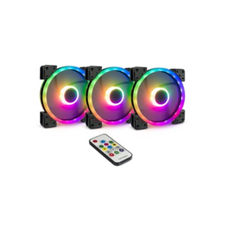 Inter-Tech Argus RGB-Fan Set RS-14 Boitier PC Ventilateur 14 cm Noir