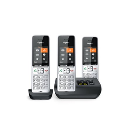 Gigaset COMFORT 500A Trio Téléphone analog/dect Identification de l'appelant Noir