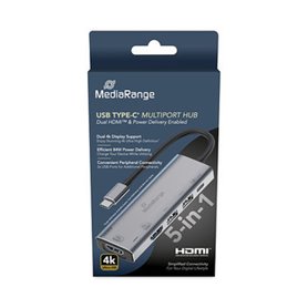 MediaRange MRCS511 hub & concentrateur USB Type-C 480 Mbit/s Argent