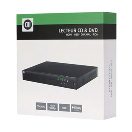 D2 Diffusion D2LDVDHDMICOAXUSBN lecteur DVD/Blu-Ray DVD player Noir