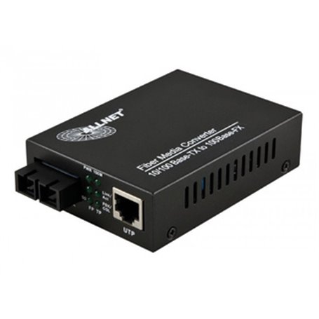 ALLNET ALL-MC102-SC-MM convertisseur de support réseau 100 Mbit/s Multimode Noir