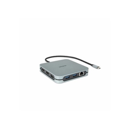 DICOTA D32057 hub & concentrateur USB Type-C 10000 Mbit/s Argent