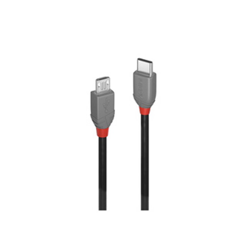 Lindy 36893 câble USB 3 m USB 2.0 USB C Micro-USB B Noir
