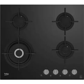 Beko HILW64322S plaque Noir Intégré 60 cm Gaz 4 zone(s)