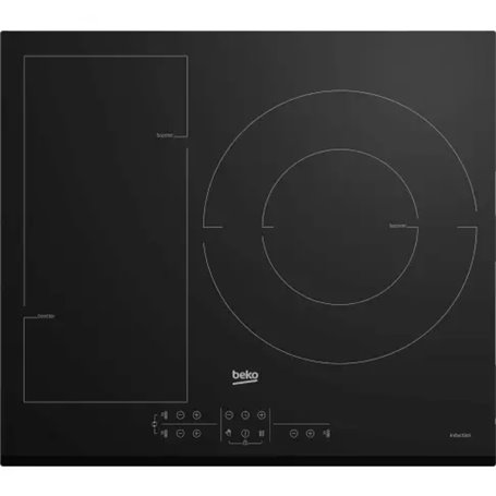 Beko HII63201FMTB plaque Noir Intégré 60 cm Plaque avec zone à induction 3 zone(s)