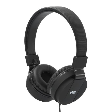 Casque filaire noir avec micro c ble 1.20m arceau rglable