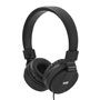 Casque filaire noir avec micro c ble 1.20m arceau rglable